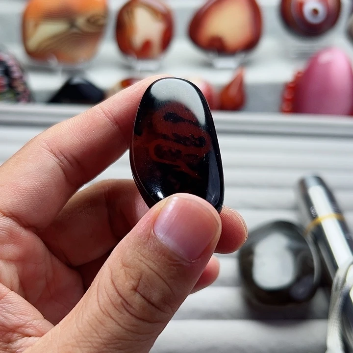 中***)玛瑙/玉髓手把未镶嵌