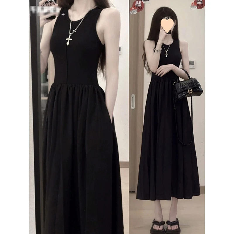 夏季法式复古气质时尚小众设计感显瘦女装中长款连衣裙 2024年夏