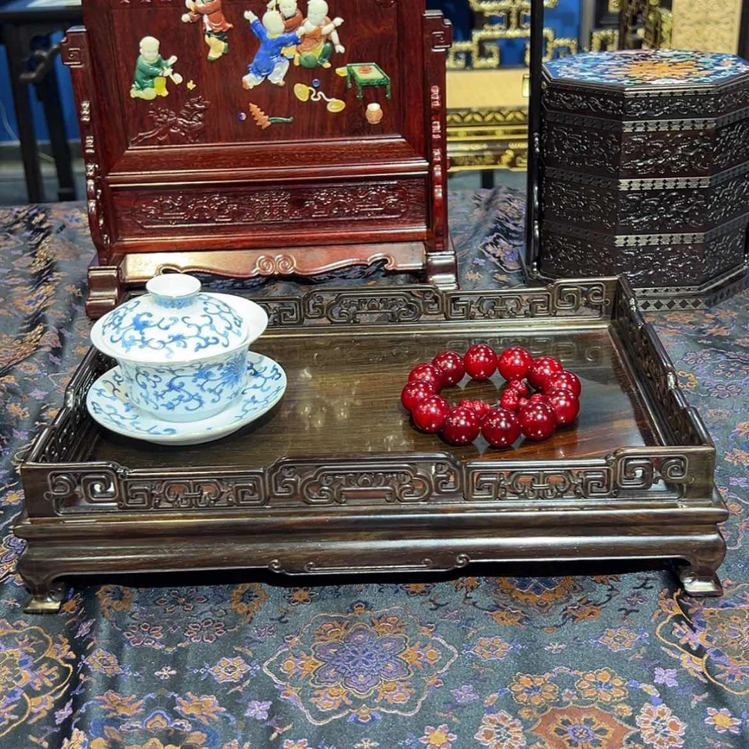 【闪购商品】红酸枝木类成套家具茶盘