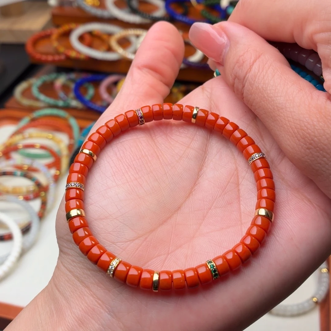 南红玛瑙未镶嵌手链男女