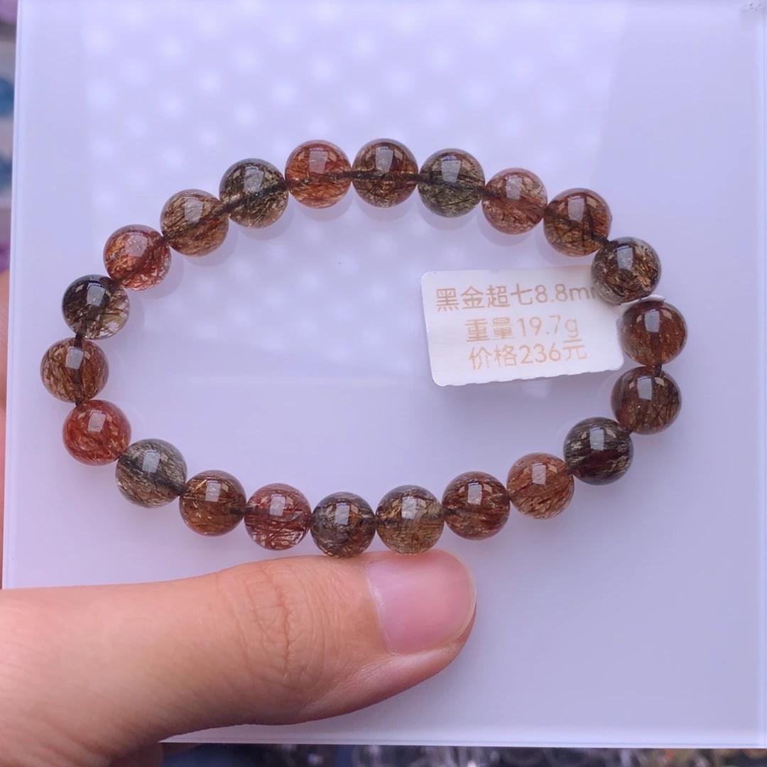 未镶嵌手链水晶黑金超七