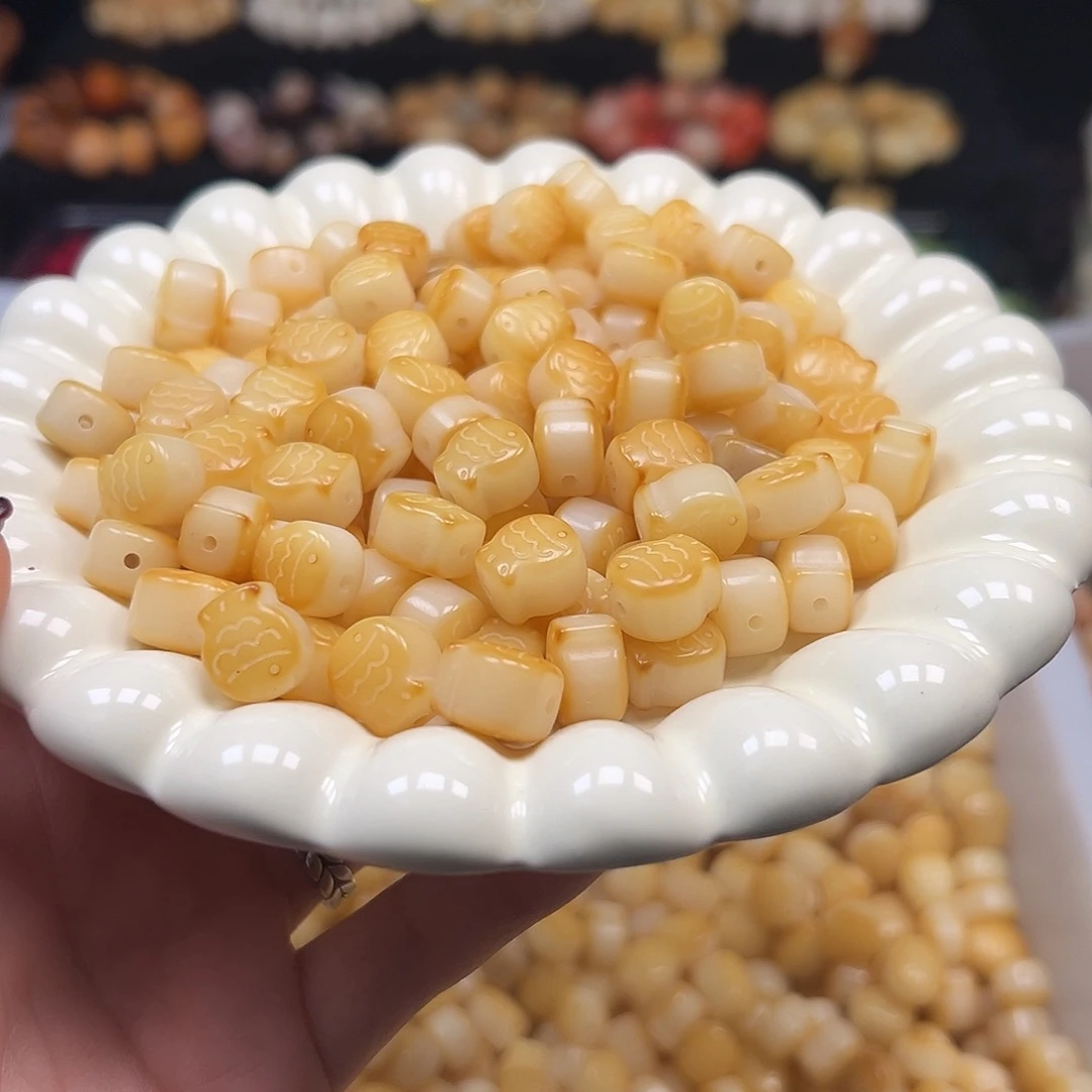 菩提根/象牙果手串炭烤锦鲤100颗