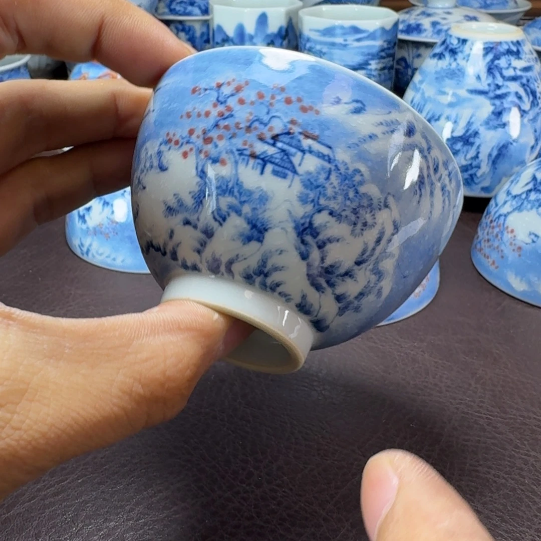 启***l瓷片当代景德镇陶瓷手绘茶具