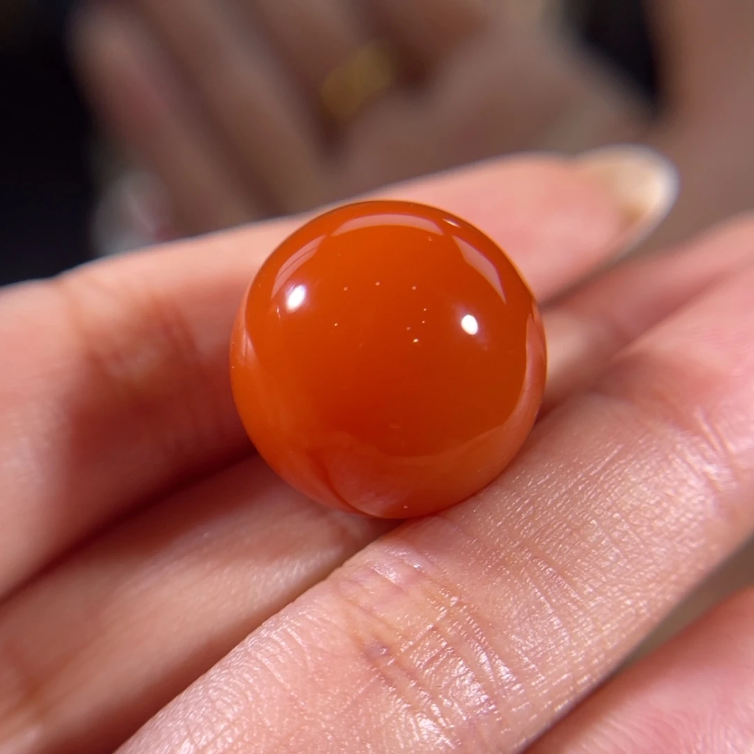 南红玛瑙未镶嵌圆珠18.5mm