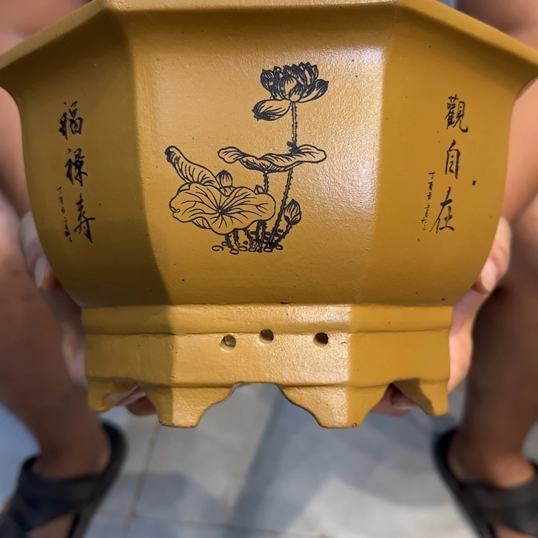 紫砂花盆口径27.17口径