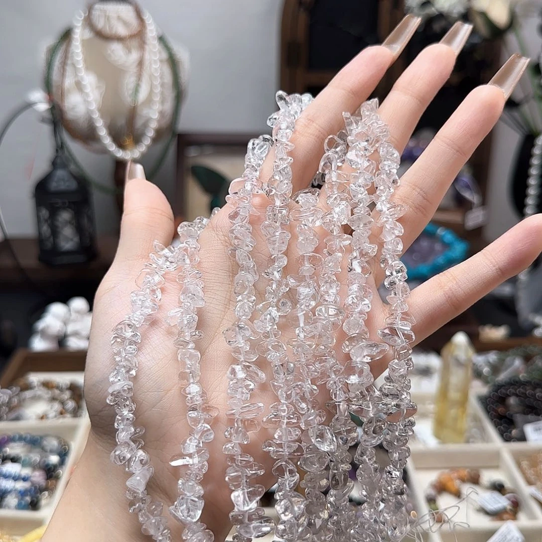 未镶嵌颈饰水晶白水半成碎冰冰