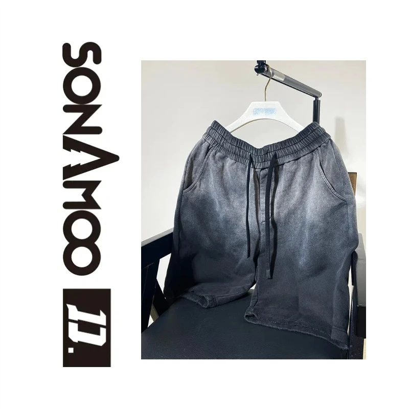 【D1K206】重工水洗轻奢短裤夏季百搭潮流休闲时尚情侣男士