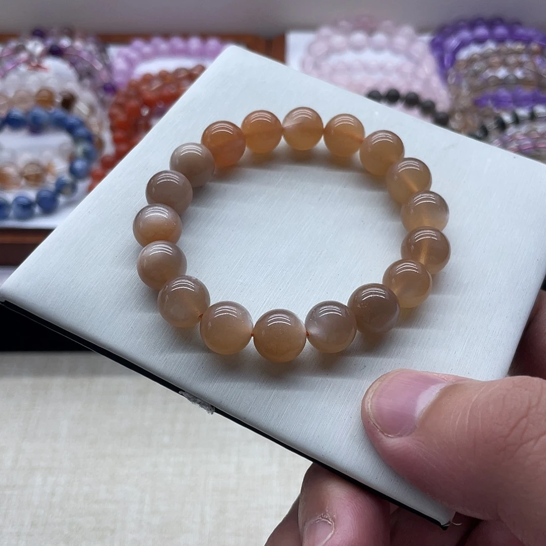 水晶手链未镶嵌奶茶月光手串