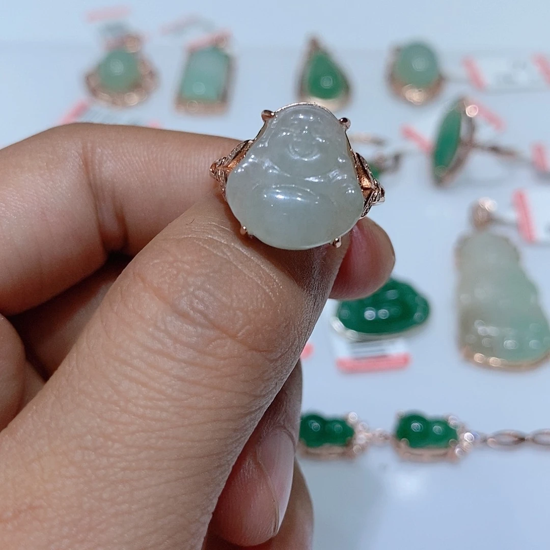 独山玉银S925镶嵌挂件