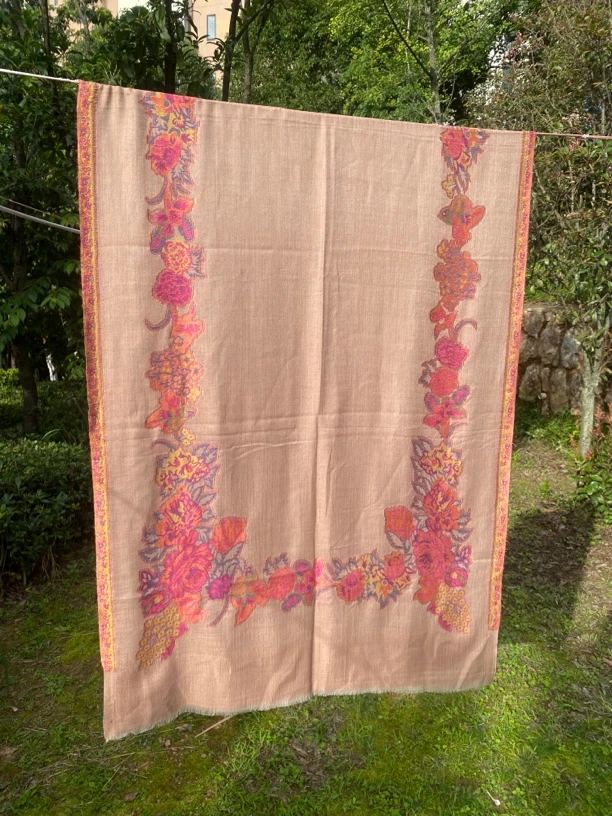 克什米尔细羊毛围巾0.76×2米