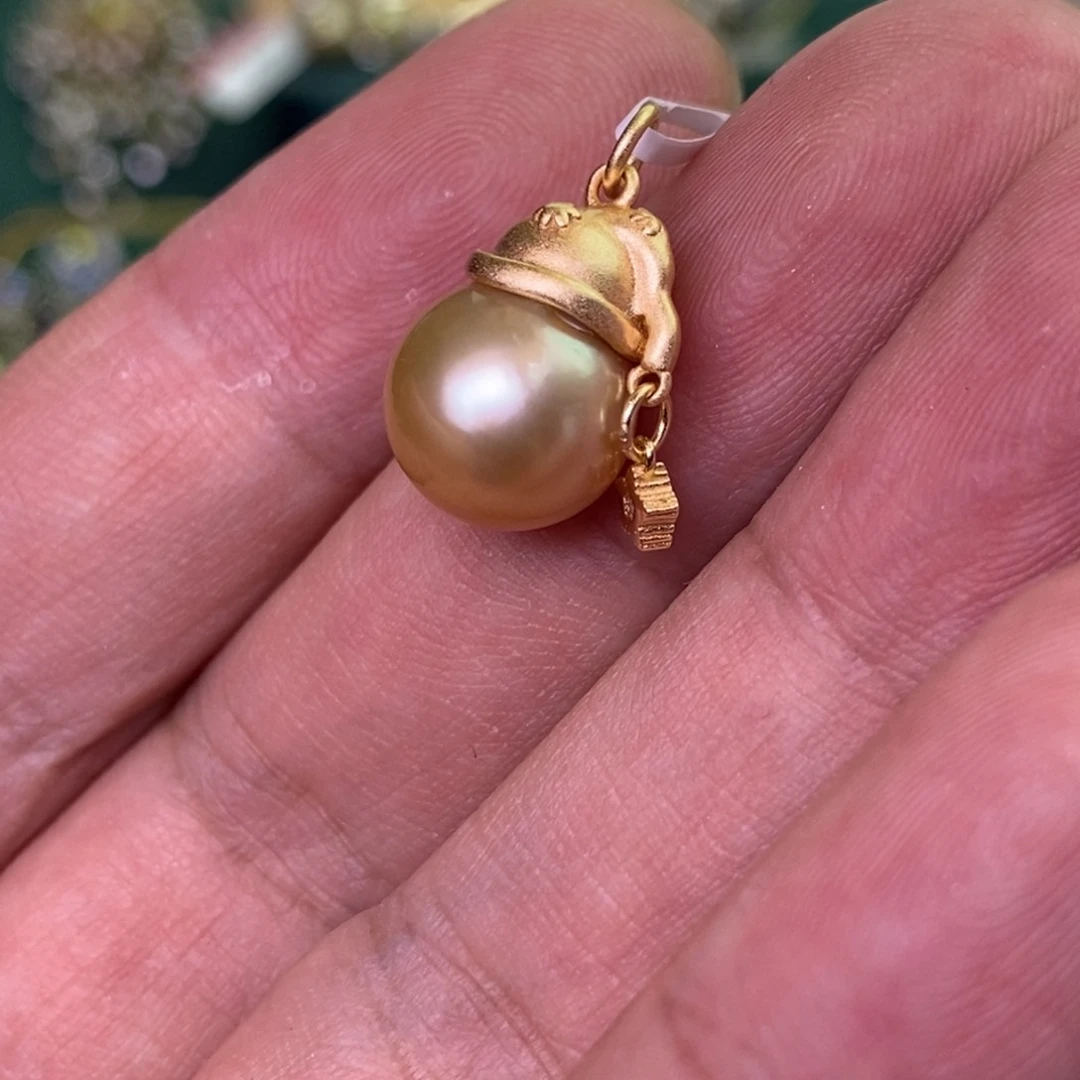 海水珍珠银S925镶嵌颈饰