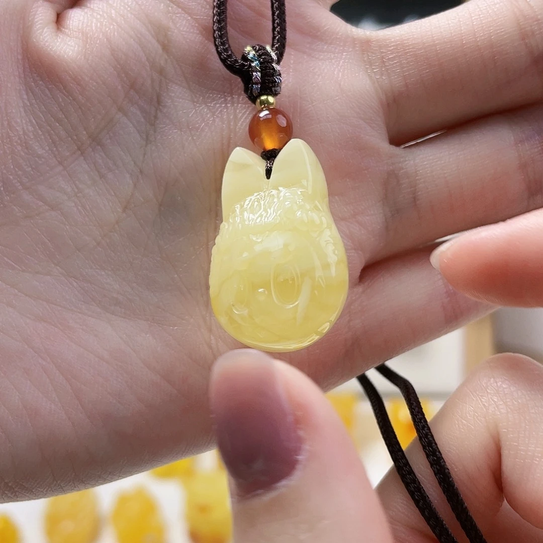 蜜蜡未镶嵌裸石蜜蜡吊坠