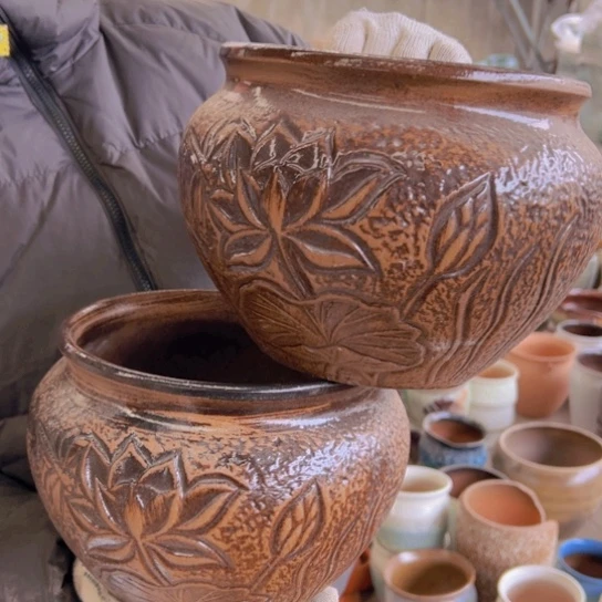 紫砂花盆高17口20————-