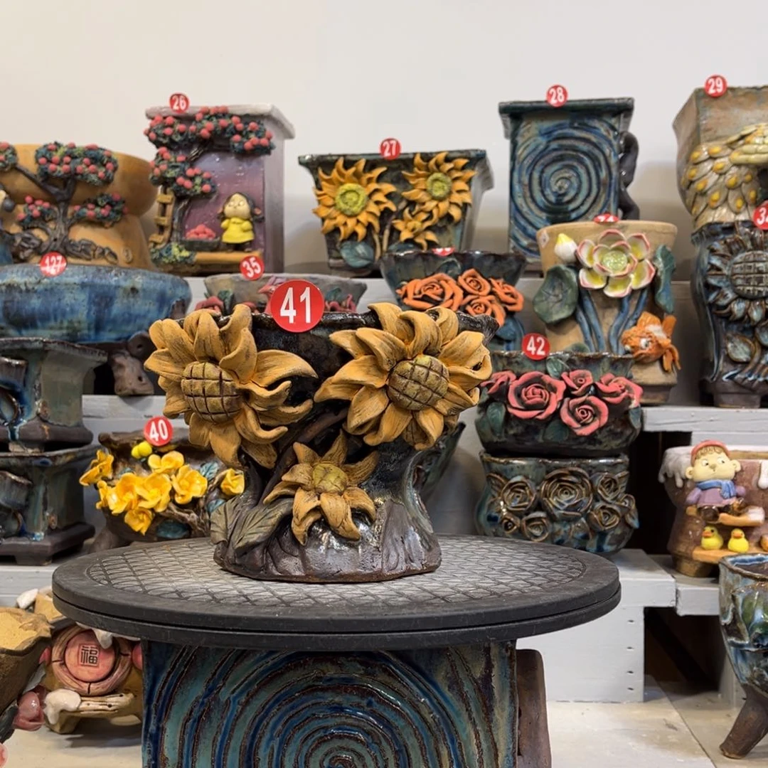 陶瓷张*然41 号陶然花盆特价