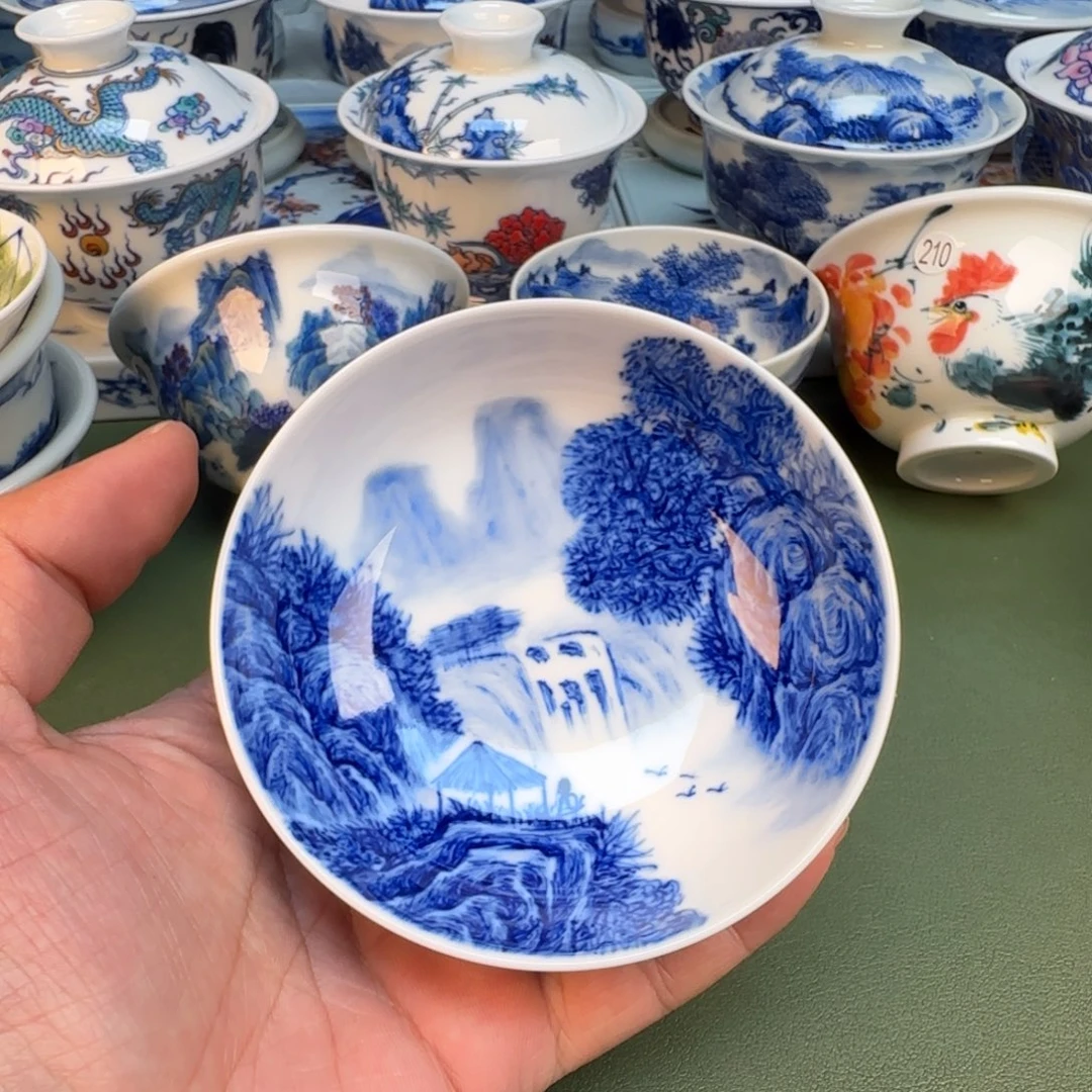纯手工纯手绘茶具石头273