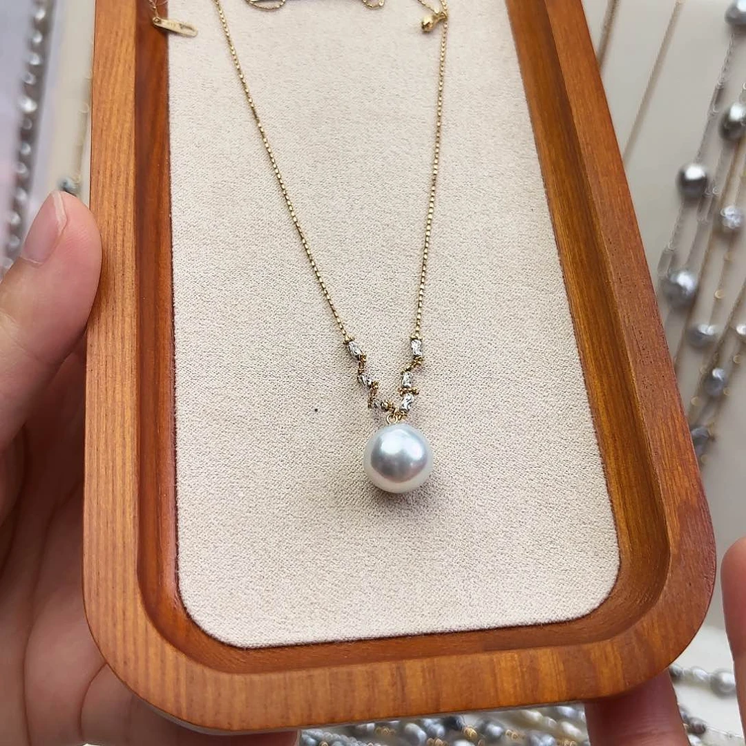 海水珍珠18K金镶嵌颈饰阿****姐keshi
