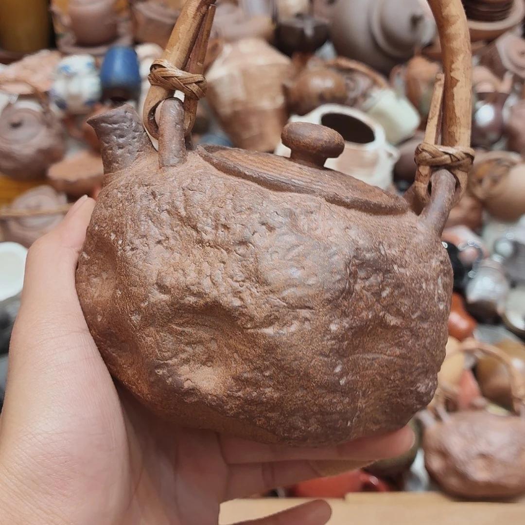 柴烧老岩泥高温茶器皿