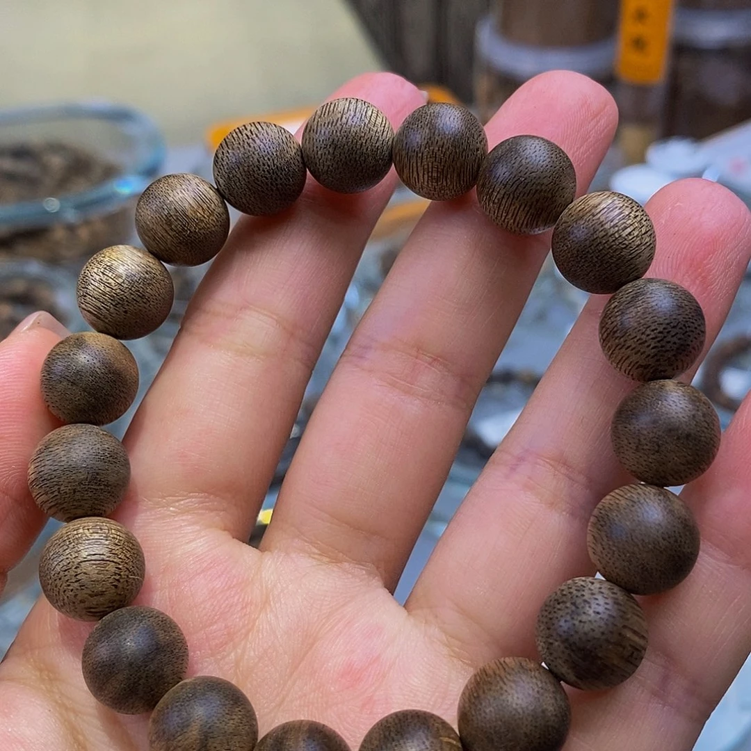 ****勇沉香沉香碎屑E848天然野文莱1.1单圈