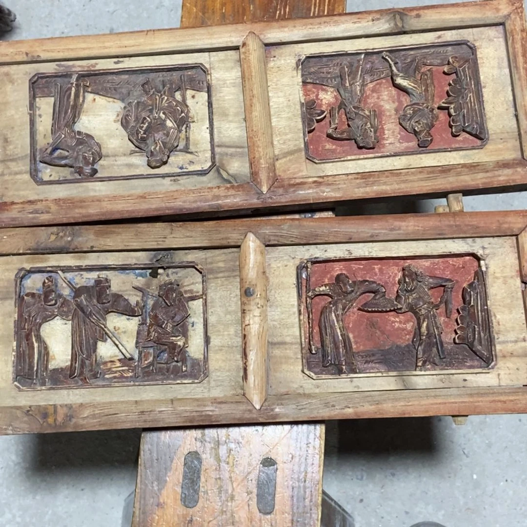 木随**然深雕人物花板4片