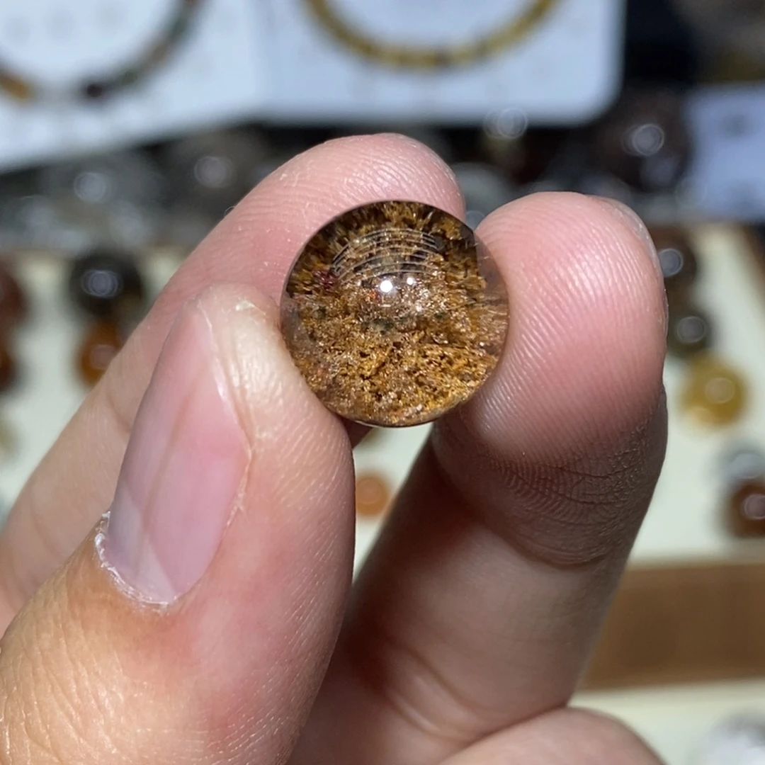 水晶水晶圆珠12.7m打孔未镶嵌