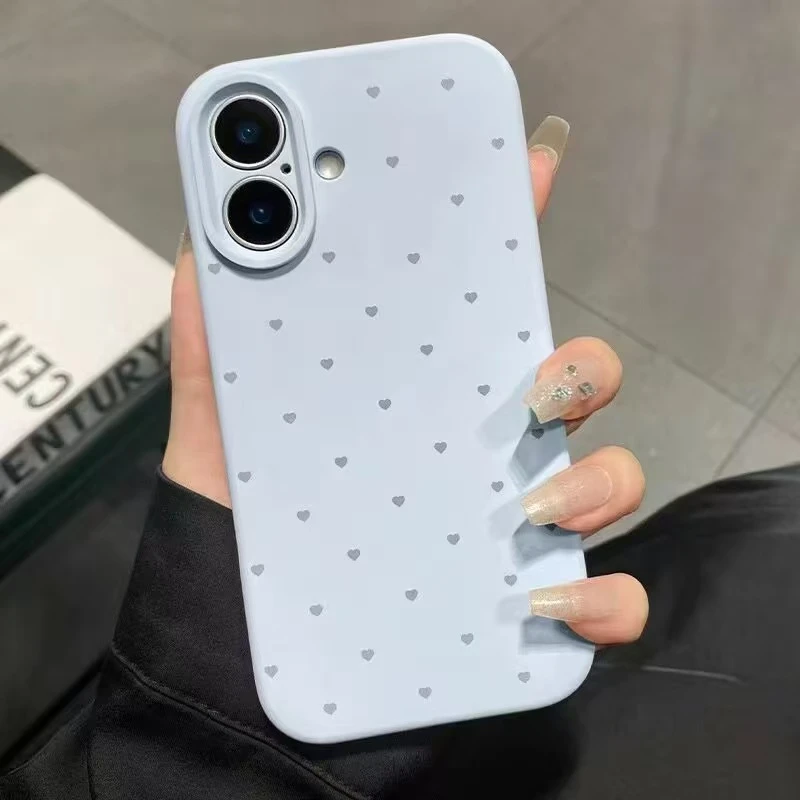 简约小爱心适用苹果17Promax17手机壳iPhone16肤感15全包14保护套