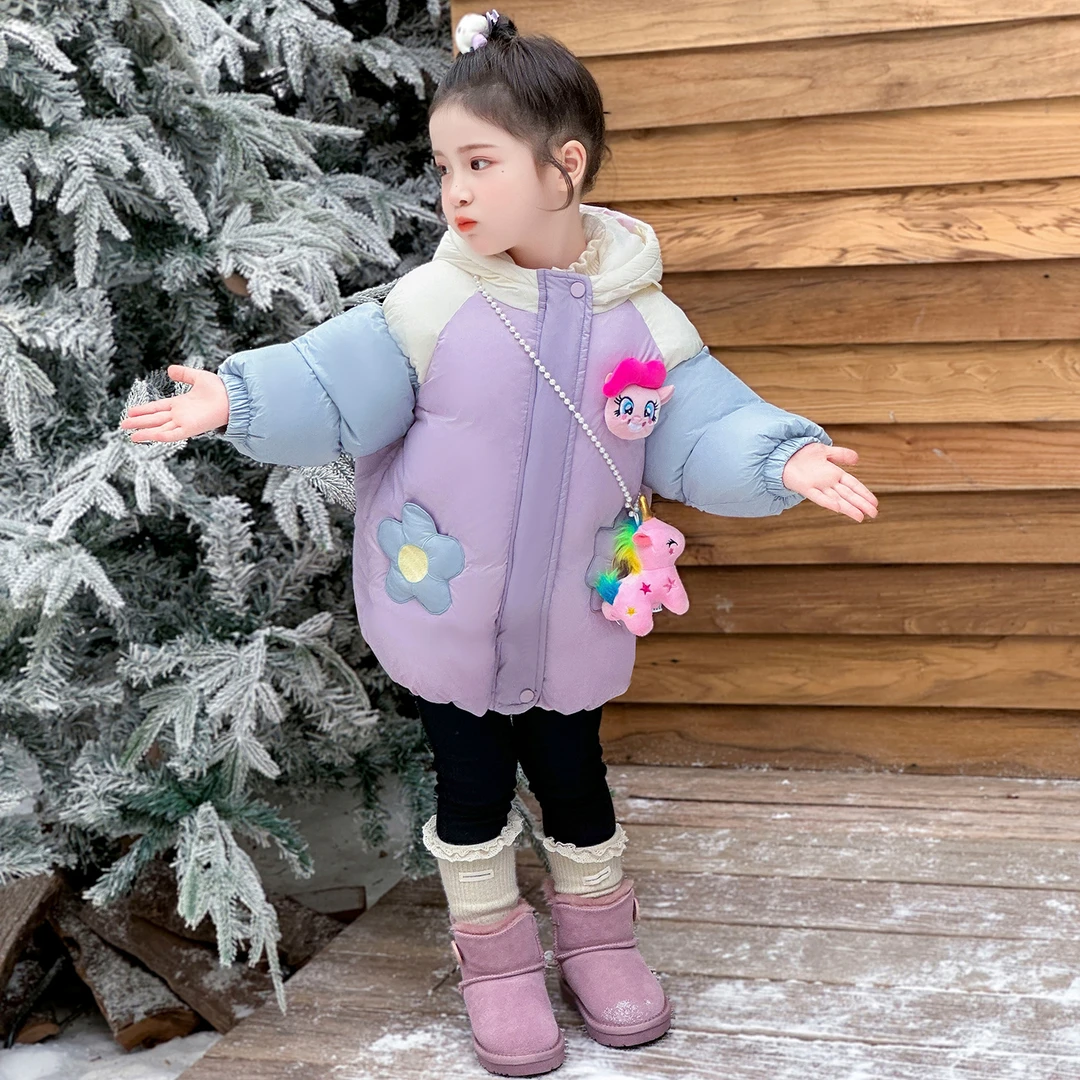 女童棉衣冬季2025新款儿童洋气加绒加厚保暖外套可爱宝宝冬装上衣