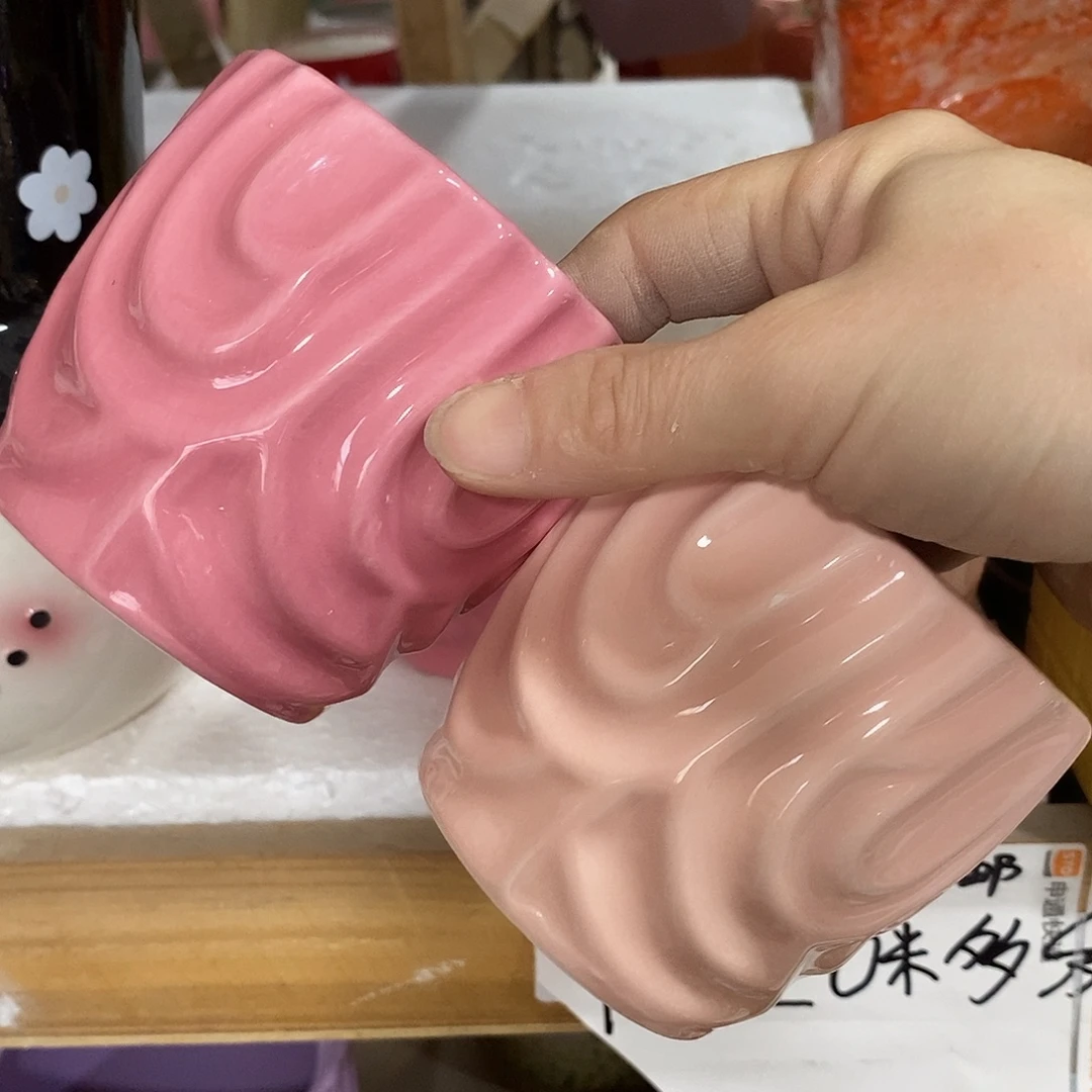 陶杯子陶盆有孔 瑕疵介意勿拍