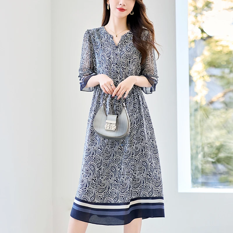 桑蚕丝真丝气质时尚夏季女装连衣裙82497200