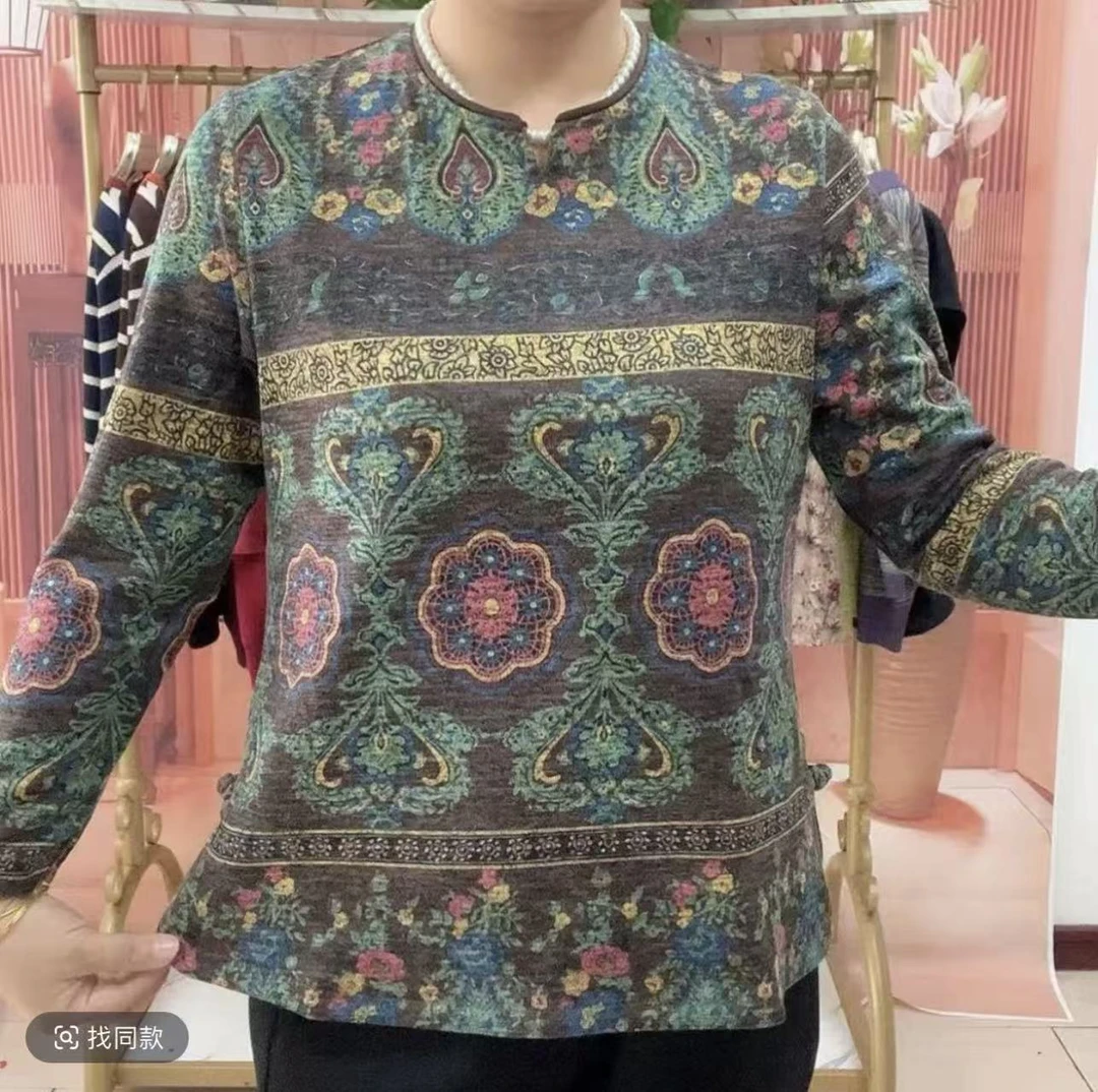 2025秋季新款百搭休闲大码小衫妈妈款