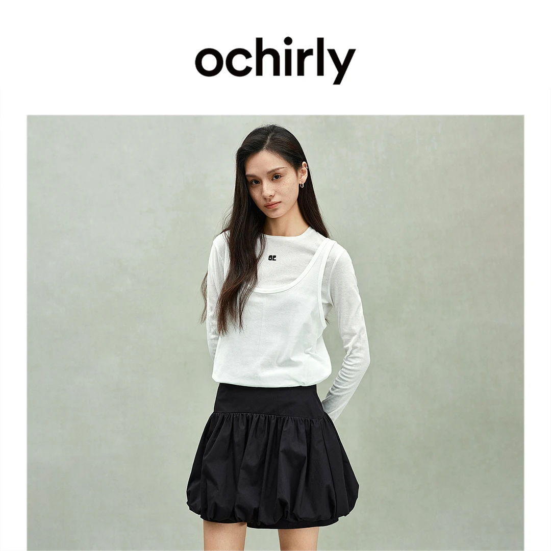 OCHIRLY欧时力 轻薄纯棉吊带背心女无袖上衣外穿2025春季新品