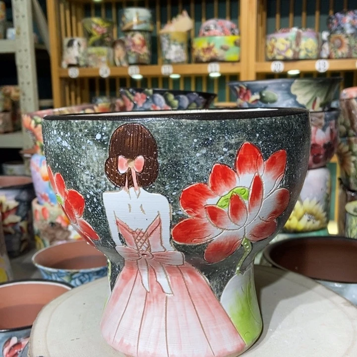 红陶景德镇艺术手绘作品