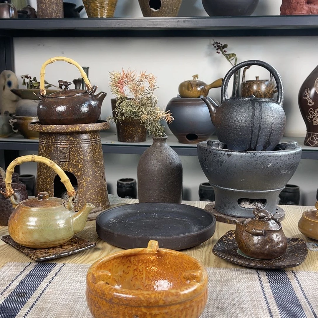 壶紫砂粗陶实用茶炉