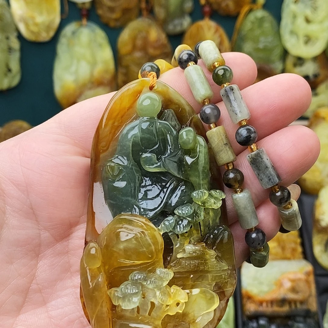 未镶嵌蛇纹石玉颈饰福利悟道