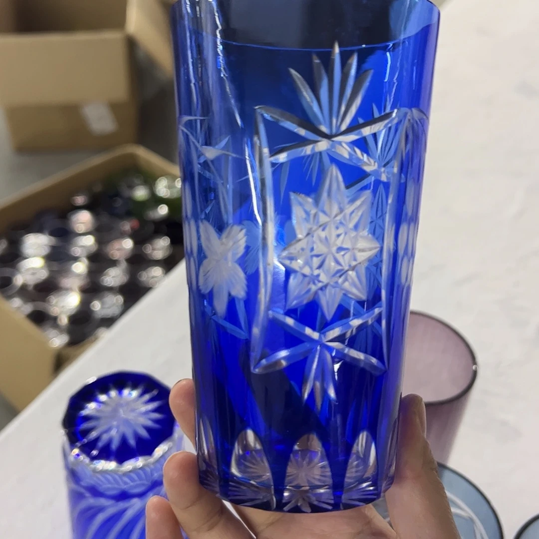 平底款水晶玻璃微瑕一个