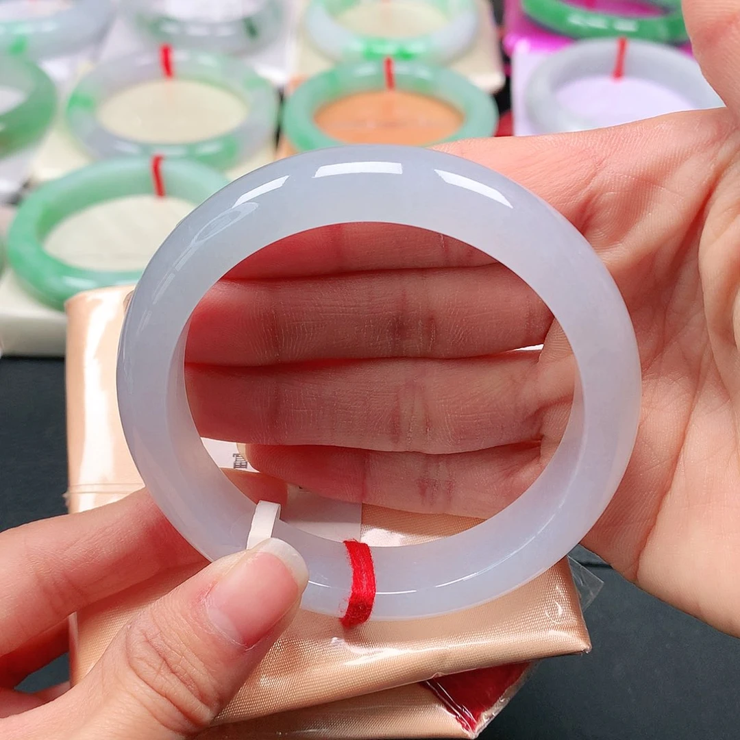 翡翠手镯未镶嵌天然翡翠手镯57