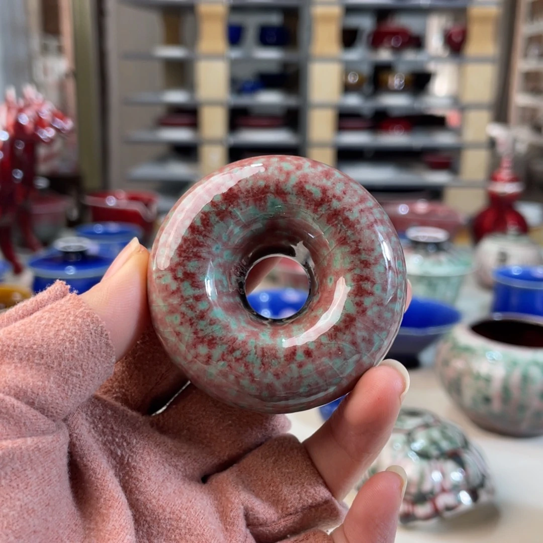 景德镇原矿陶瓷 迷你甜甜圈盖置