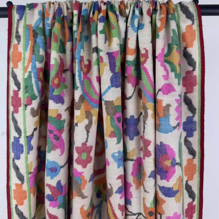 克什米尔优质羊绒披肩帕什米纳刘某菲同款140×260cm