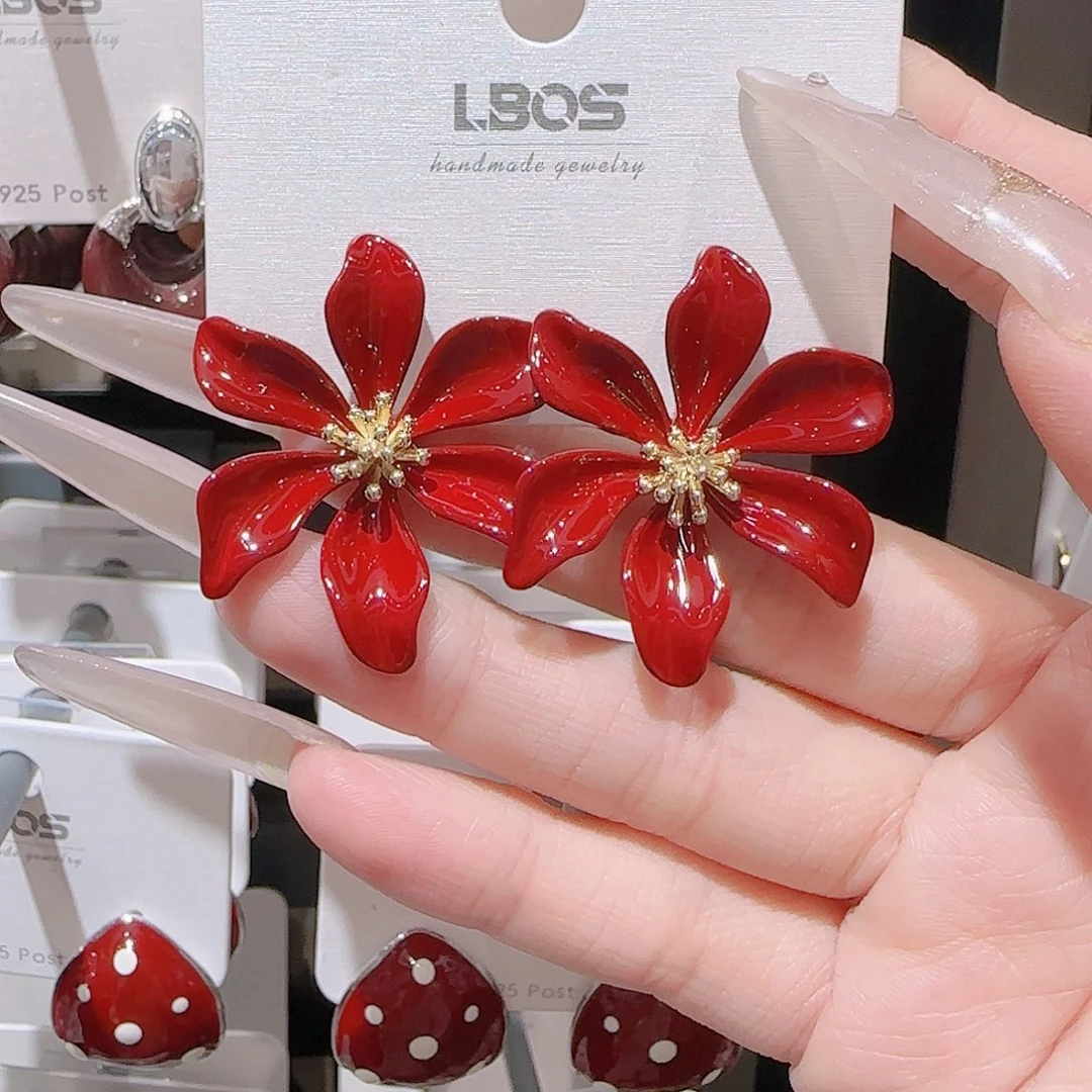 锆石铜合金925银耳环