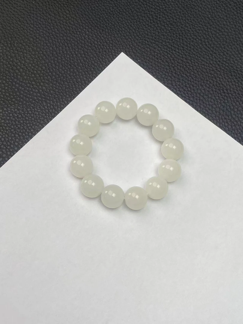 1-5 卡16白新疆山料圆珠精品手串！多样性发一！