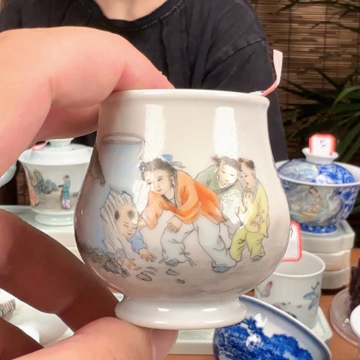 摆件景德镇手工手绘小碗小