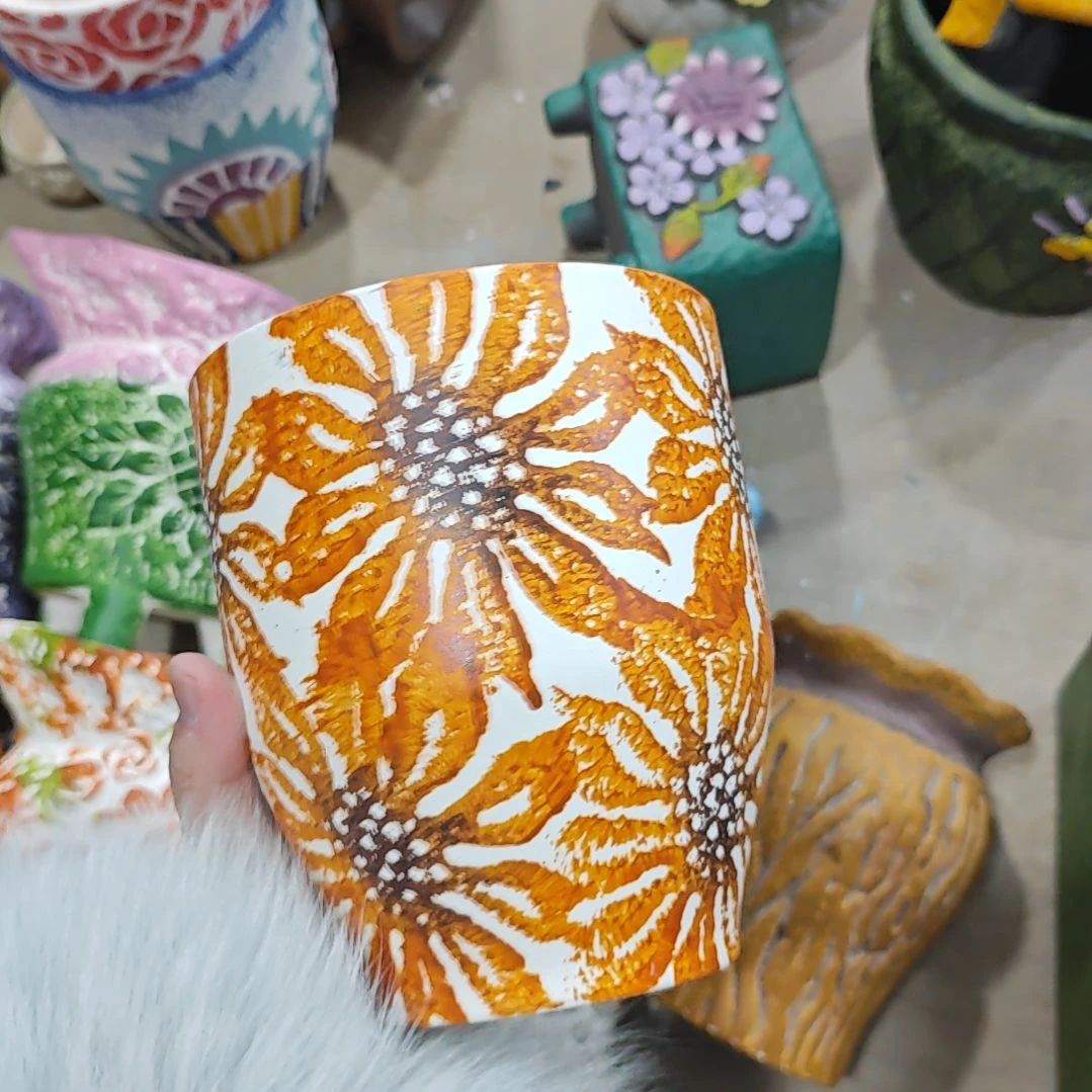 红陶吸水透气的白陶花盆凑满12发货