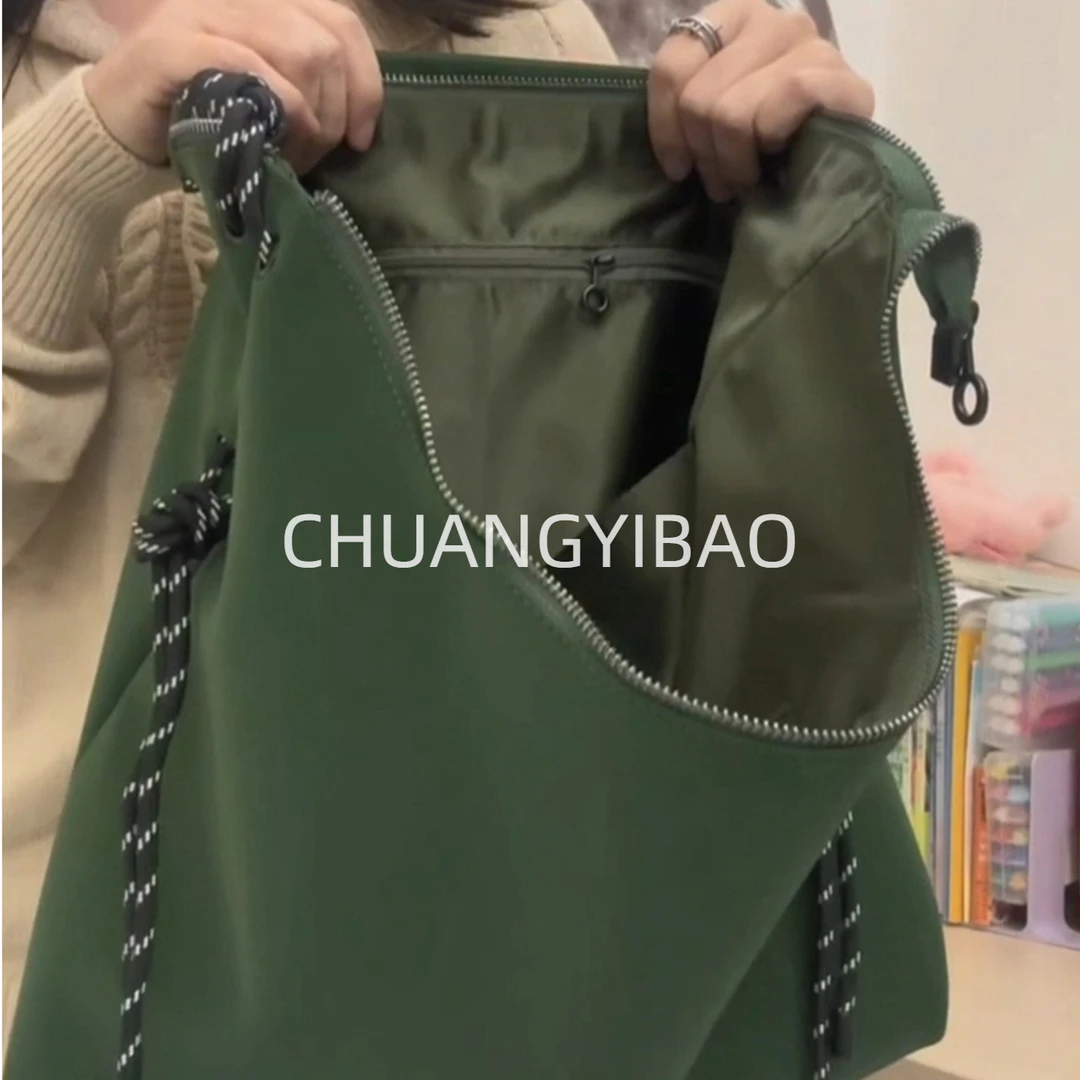 爆款韩系慵懒风通勤包包女式2025新款大学生上课大容量单肩斜挎包