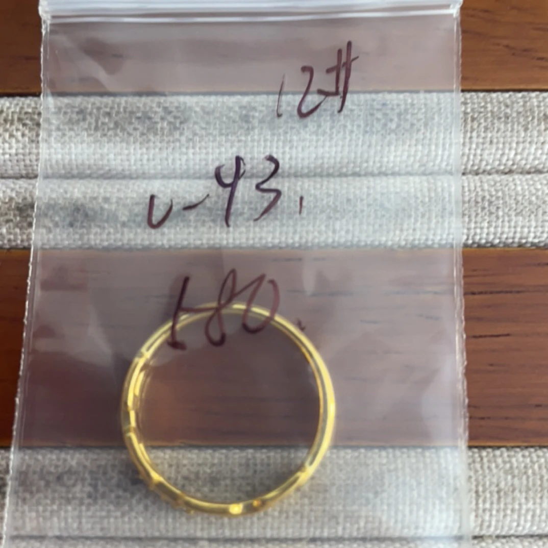 克重0.43 12号 链条6D戒指 足金999