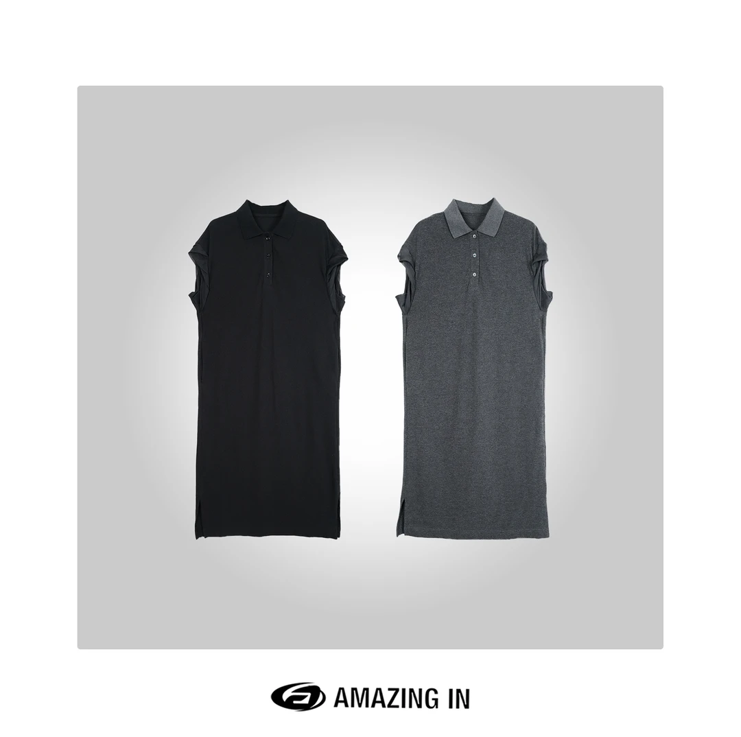 AMAZING IN | 1oo%棉 | 减龄Polo领连衣裙女A250515-AI55BDR27065