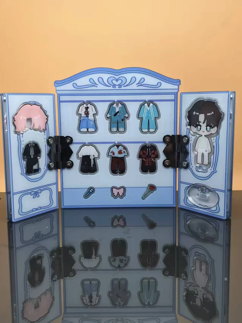 Q版梓渝定制亚克力立牌卡通可爱桌面摆件生日礼物换装衣柜