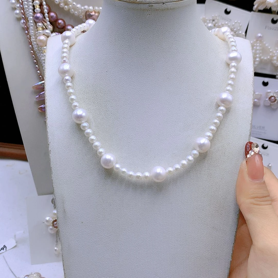 银S925镶嵌耳饰淡水珍珠