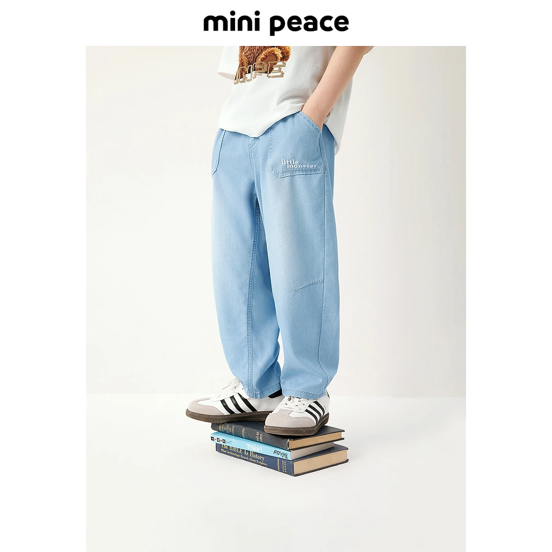 MINIPEACE太平鸟童装男童牛仔裤夏季薄款儿童老爹裤全棉宝宝长裤