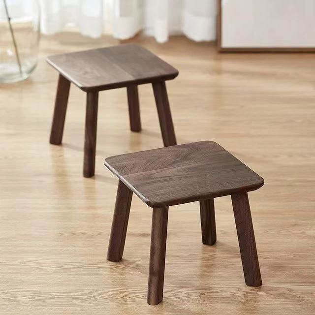 【北美黑胡桃】全实木凳子家用板凳网红爆款凳小凳换鞋凳方凳（ZB）