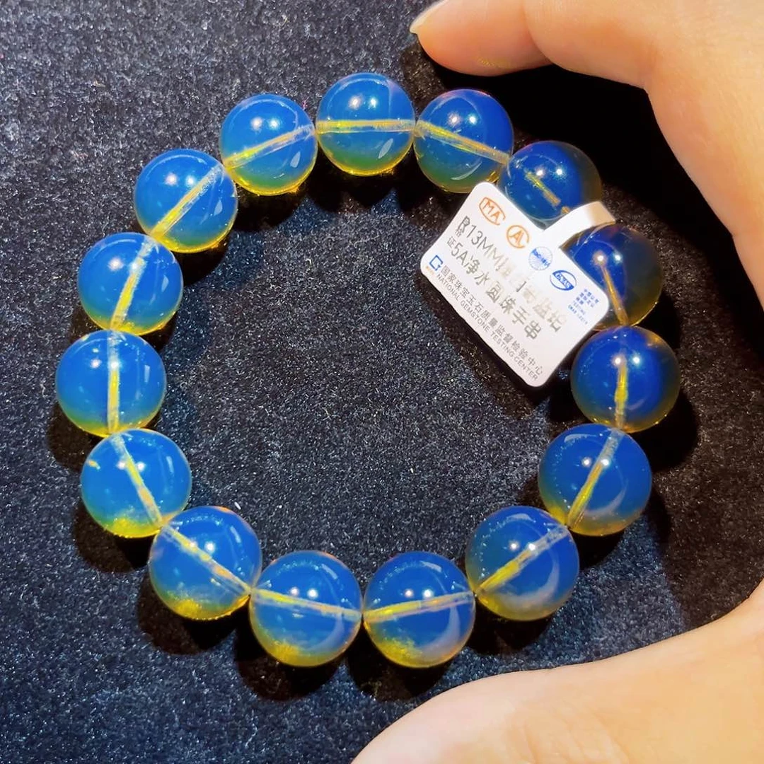 蓝珀未镶嵌珠宝奇石13MM