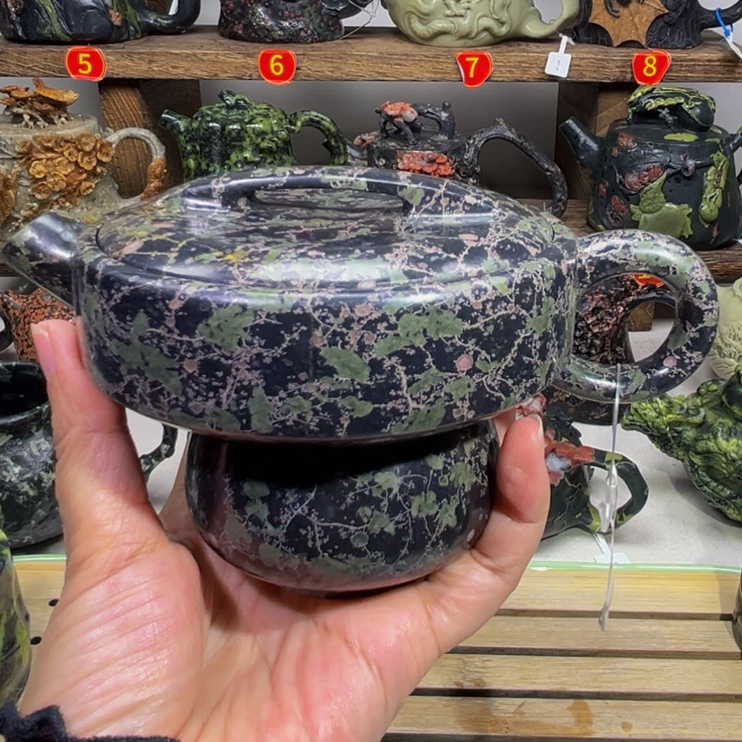 烟***翁石材梅花玉安山玉精品一套